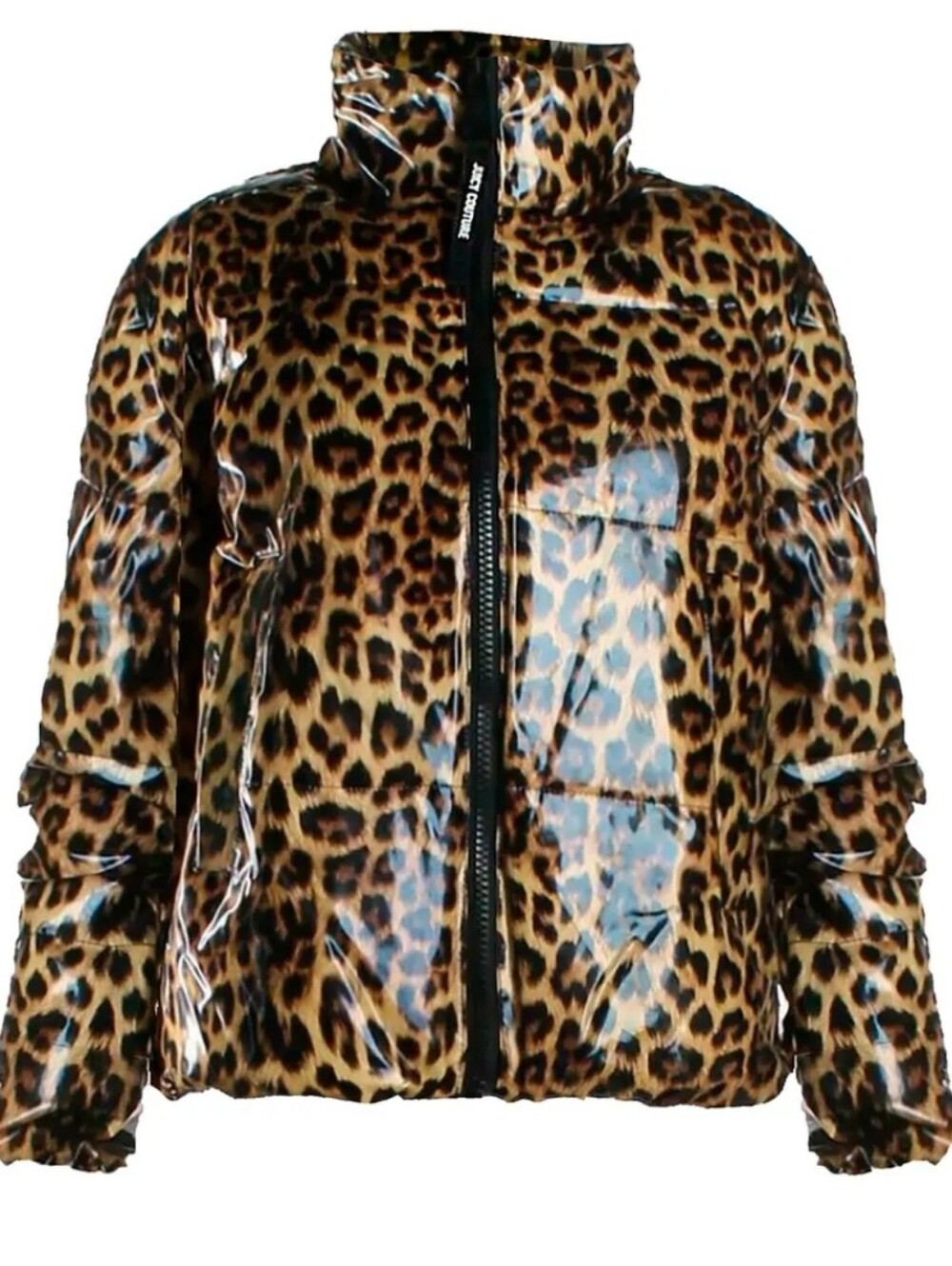​✨ Authentic Juicy Couture Black Label High-Shine Leopard Puffer Jacket SZ M✨